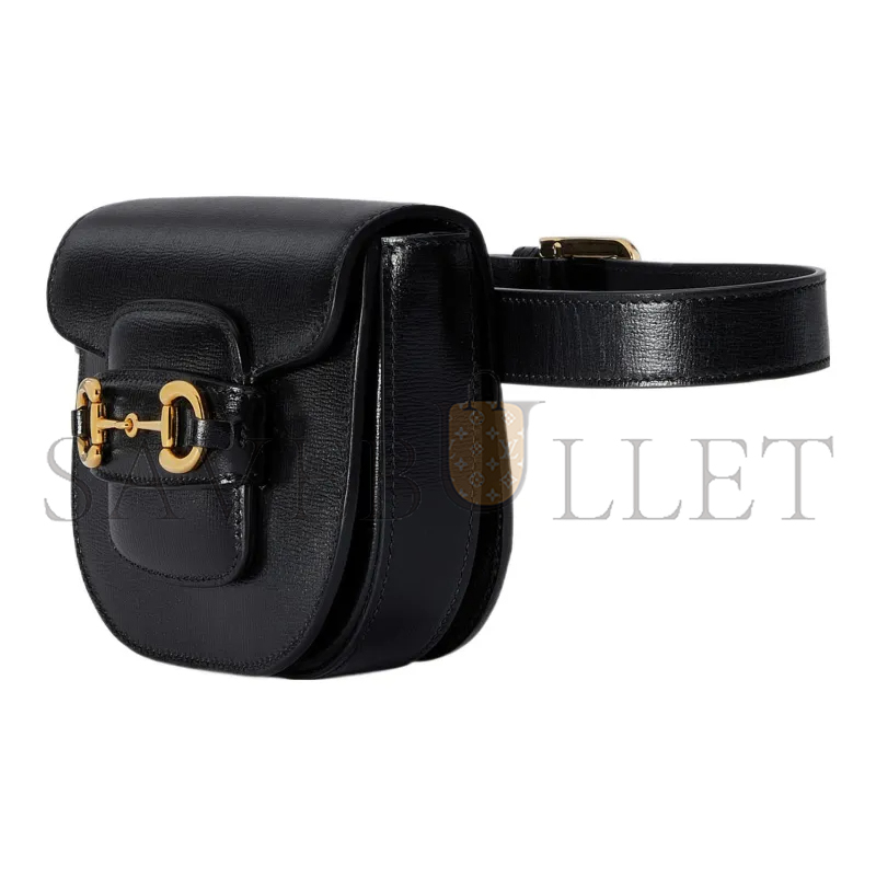 GUCCI HORSEBIT 1955 HALF CIRCLE WAIST BAG 760198 (16*13*6.5cm)